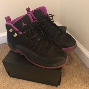 Jordan 12 black and purple